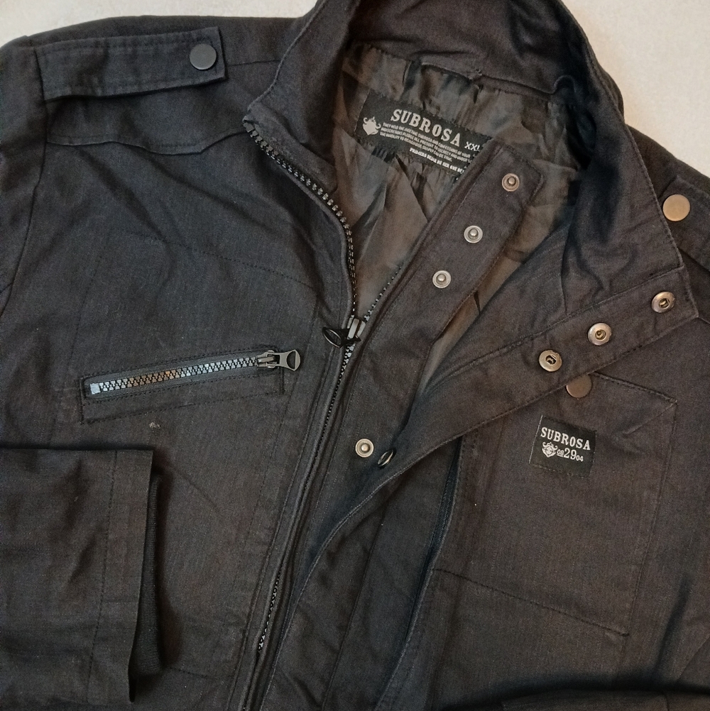 Subrosa BMX‎ Mens XXL Canvas Black Sports Jacket